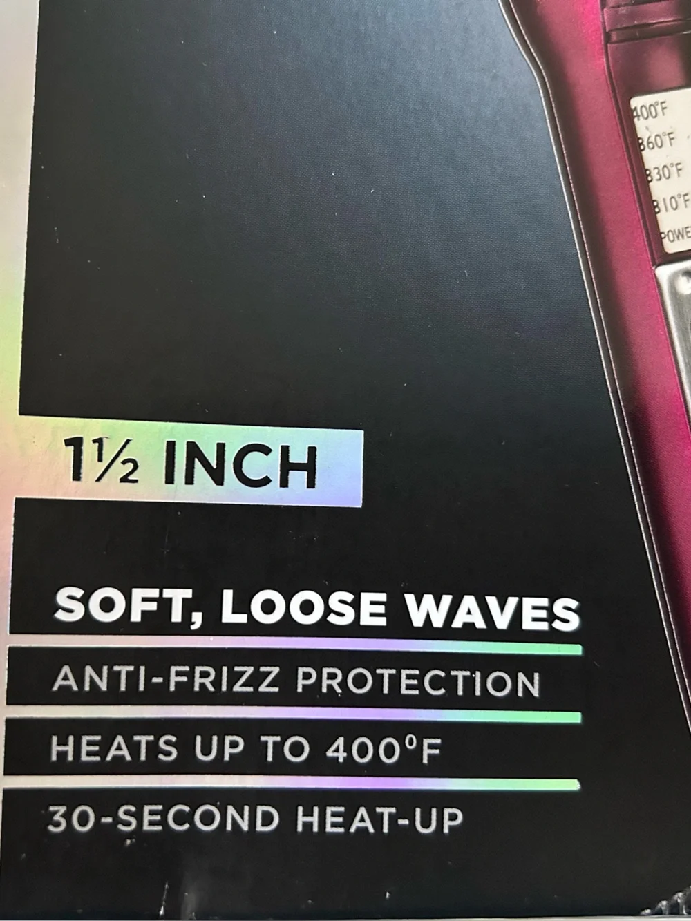 NWT - Conair InfinitiPRO Nano Tourmaline Ceramic Curling Iron - Pink/Silver